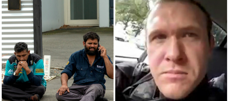 شاهد بالفيديو : لحظة القبض على الإرهابي المسيحي الذي نفذ مذبحة نيوزيلندا وتكبيل يديه من الخلف