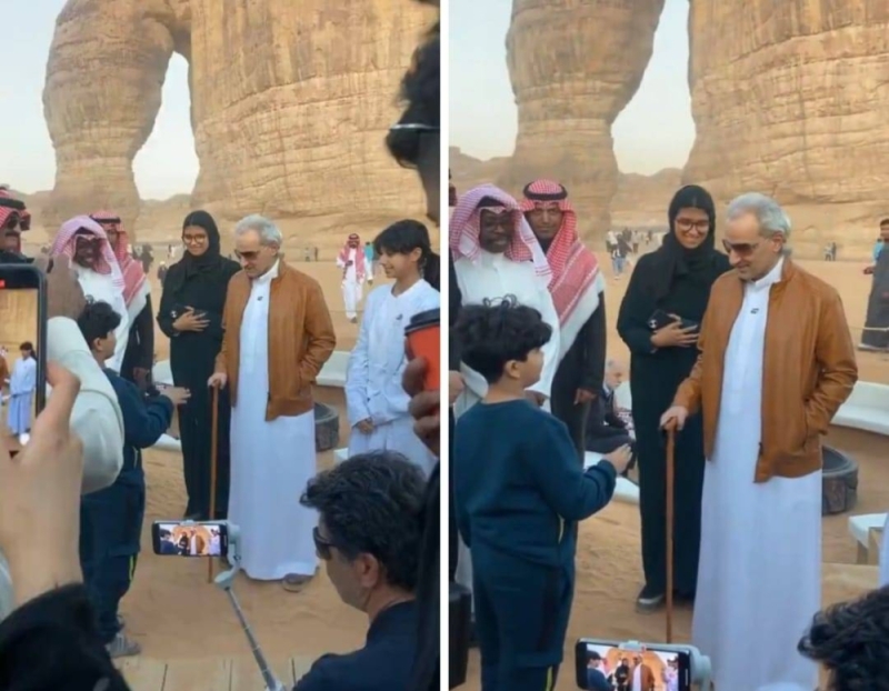 طفل يدخل في تحدي مع الأمير الوليد بن طلال ويسأله "حاجة تمشي من دون أرجل وش هي؟"