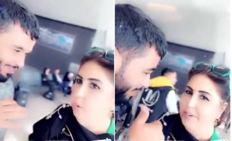 مواطن سعودي يعرض الزواج على فجر السعيد في مطار الكويت.. شاهد ردة فعلها!