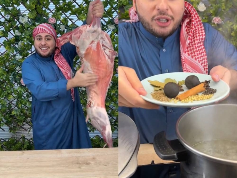 شاهد .. شيف سوري يكشف طريقة عمل رز نثري مع لحم خروف على الطريقة اليمنية