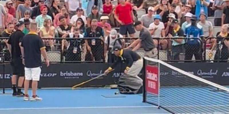 بطل العالم في خطر.. ثعبان سام يقتحم مباراة تنس في استراليا